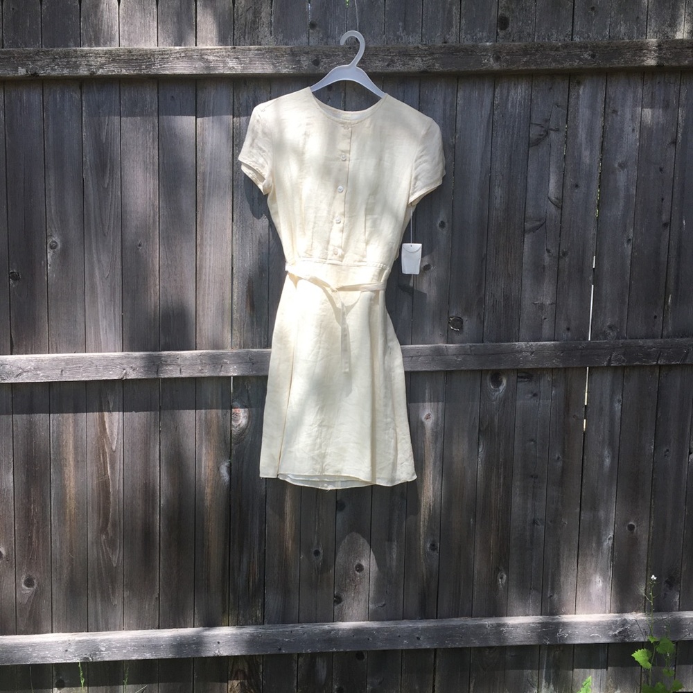 JCrew button down linen dress